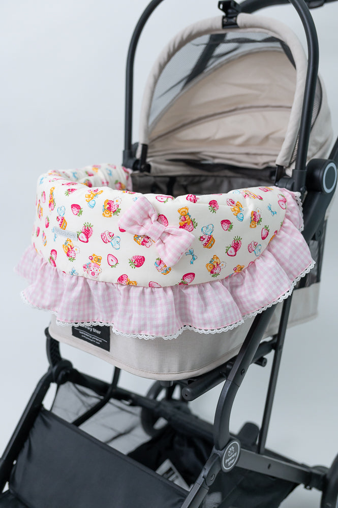 Glitter Pooch Trolley Cover ผ้าคลุมรถเข็น สุนัข, หมา, แมว, สัตว์เลี้ยง รุ่น Bon Appétit Pinky