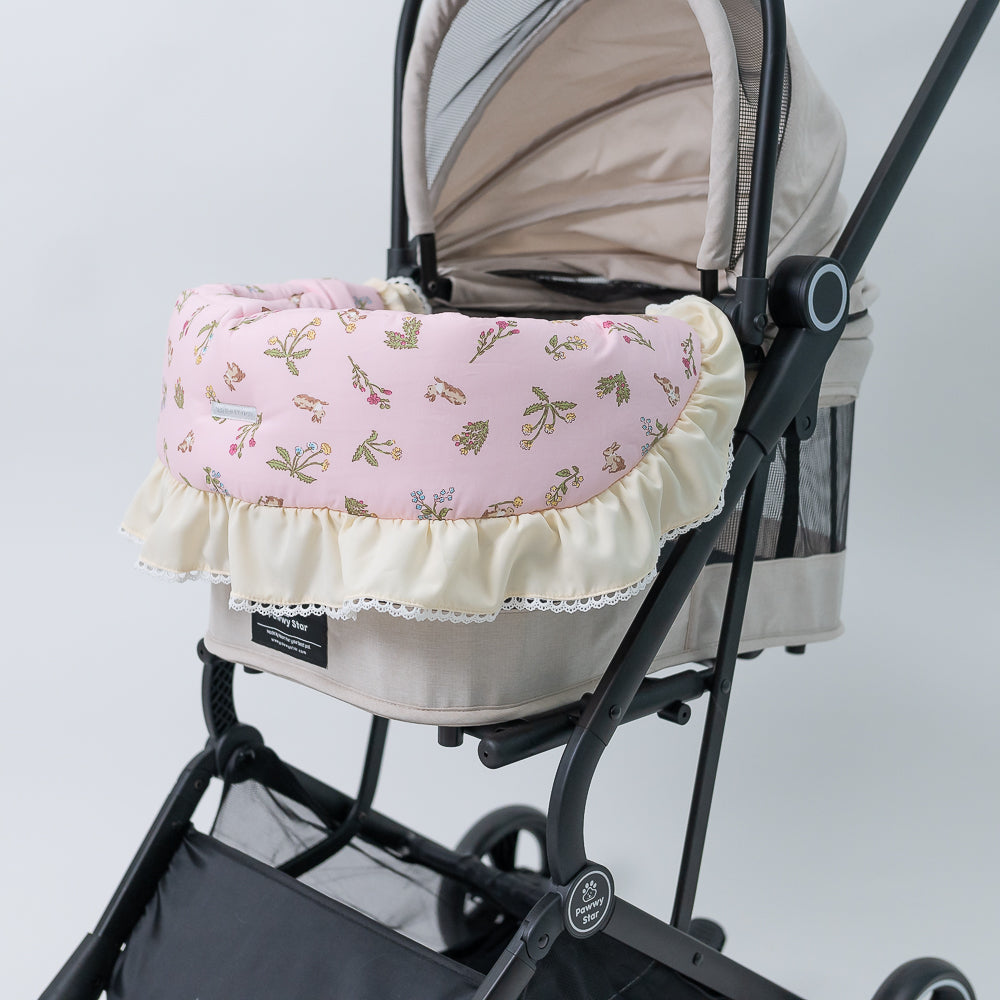 Glitter Pooch Trolley Cover ผ้าคลุมรถเข็น สุนัข, หมา, แมว, สัตว์เลี้ยง รุ่น Happy Hopping Pastel Pink