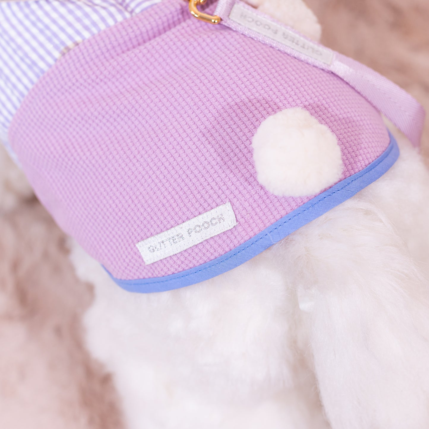 Glitter Pooch Harness ชุดรัดอก สายจูง เสื้อผ้า สุนัข, หมา, แมว, สัตว์เลี้ยง พร้อม สายจูง รุ่น Huggie Ice Cubs Boy - Wisteria