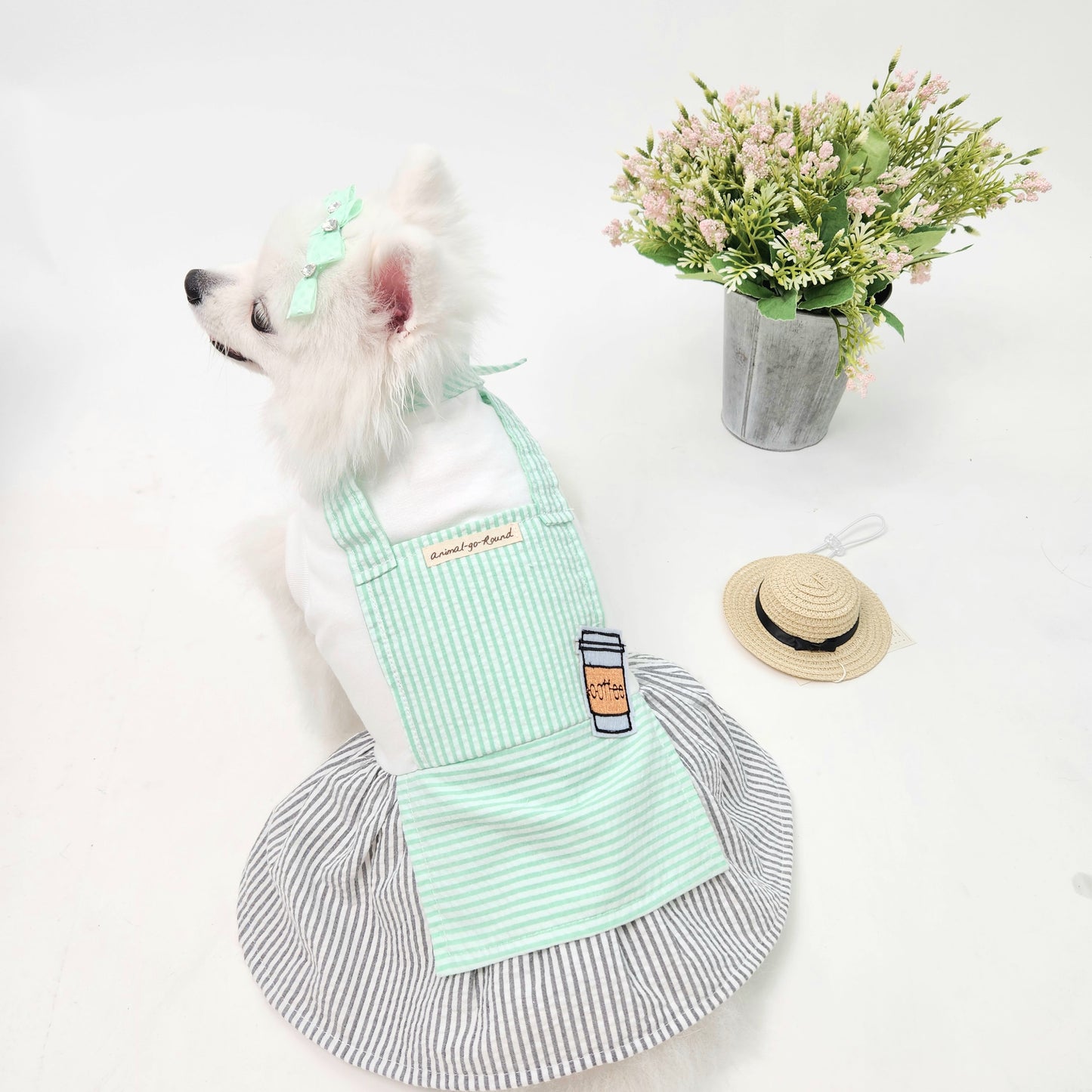 Animal-Go-Round เสื้อผ้าเครื่องแต่งกาย สัตว์เลี้ยง, หมา, แมว, สุนัข รุ่น Coffee Girly