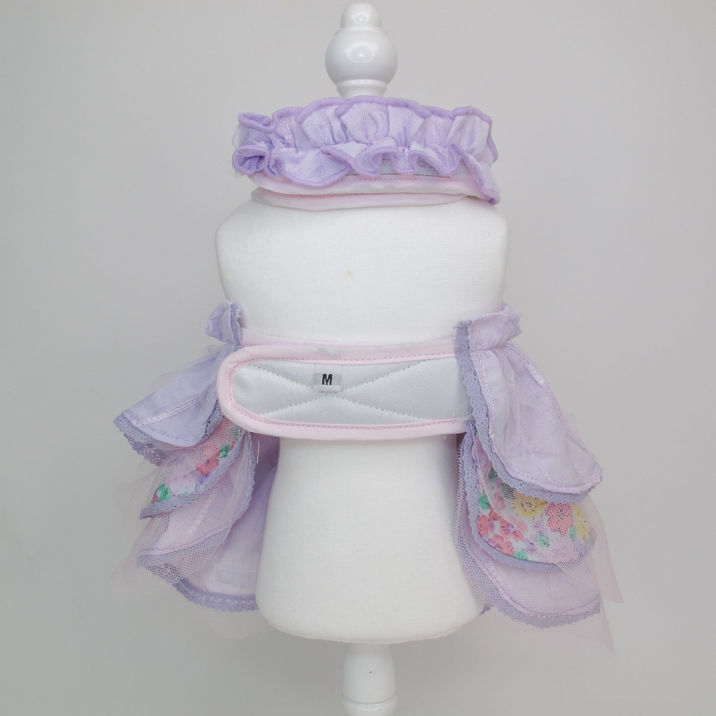 Glitter Pooch Harness ชุดรัดอก สายจูง เสื้อผ้า สุนัข, หมา, แมว, สัตว์เลี้ยง พร้อม สายจูง รุ่น Spring Souffle-Lavender