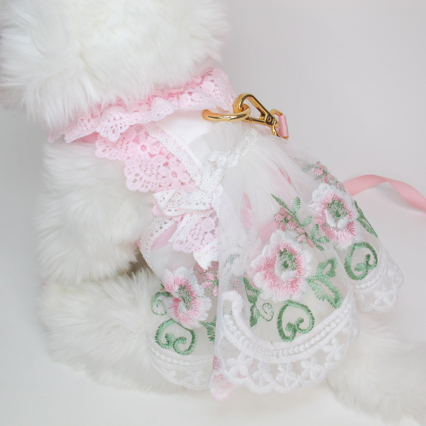 Glitter Pooch Harness ชุดรัดอก สายจูง เสื้อผ้า สุนัข, หมา, แมว, สัตว์เลี้ยง พร้อม สายจูง รุ่น Blossom Belle