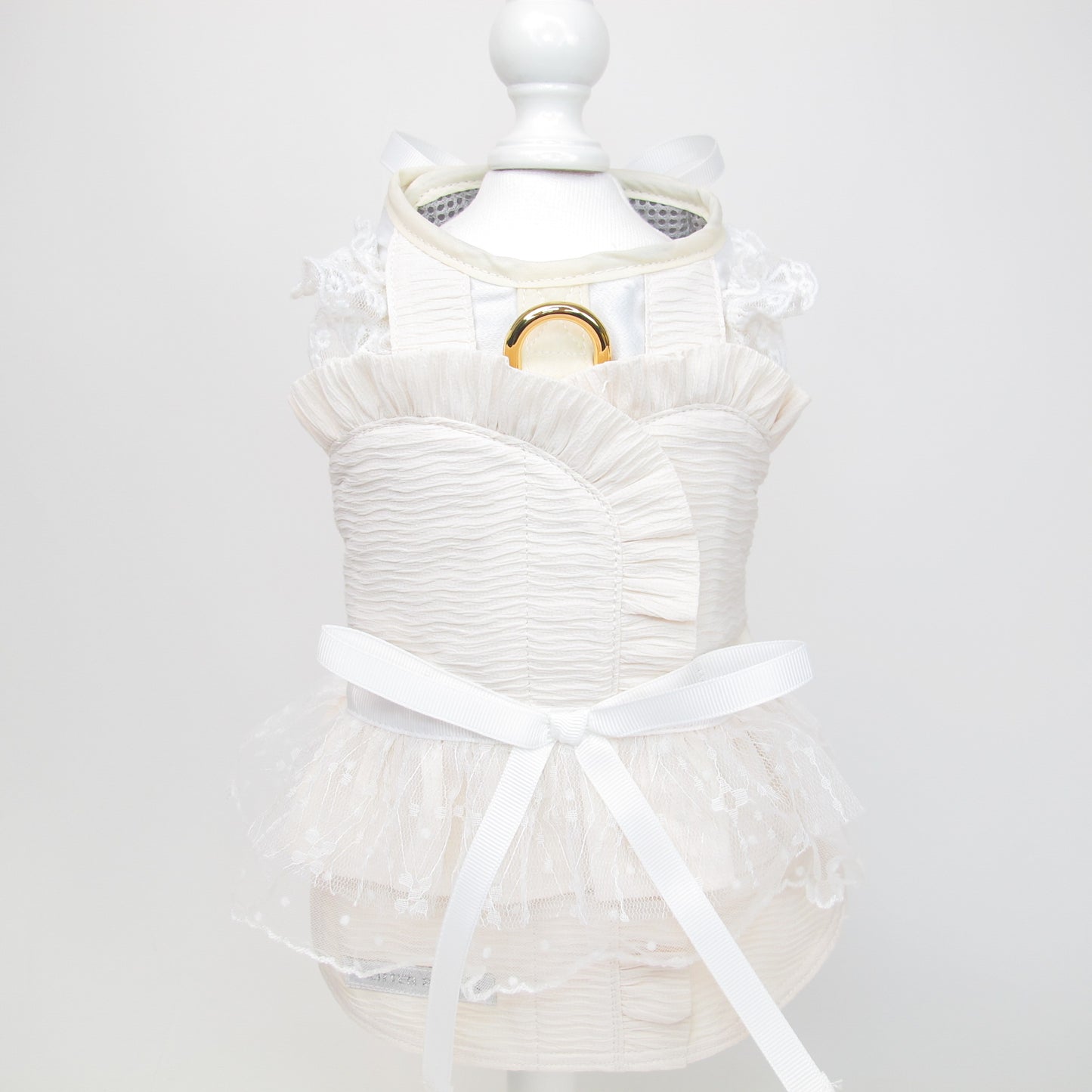 Glitter Pooch Harness ชุดรัดอก สายจูง เสื้อผ้า สุนัข, หมา, แมว, สัตว์เลี้ยง พร้อม สายจูง รุ่น Milky Tulle