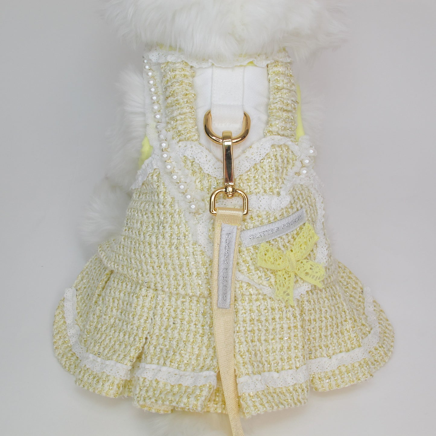 Glitter Pooch Harness ชุดรัดอก สายจูง เสื้อผ้า สุนัข, หมา, แมว, สัตว์เลี้ยง พร้อม สายจูง รุ่น Darling Adore