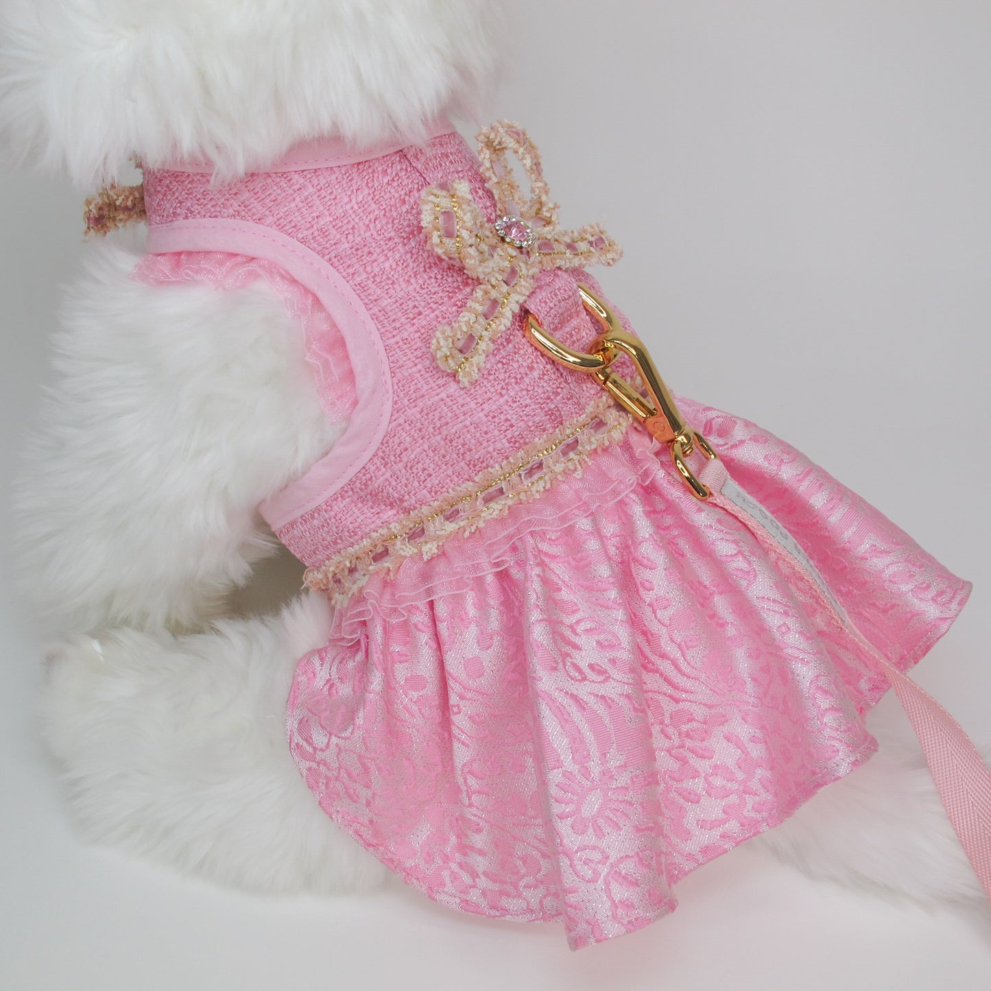 Glitter Pooch Harness ชุดรัดอก สายจูง เสื้อผ้า สุนัข, หมา, แมว, สัตว์เลี้ยง พร้อม สายจูง รุ่น GP0247