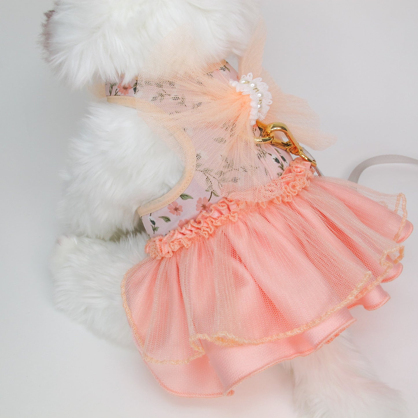 Glitter Pooch Harness ชุดรัดอก สายจูง เสื้อผ้า สุนัข, หมา, แมว, สัตว์เลี้ยง พร้อม สายจูง รุ่น GP0252