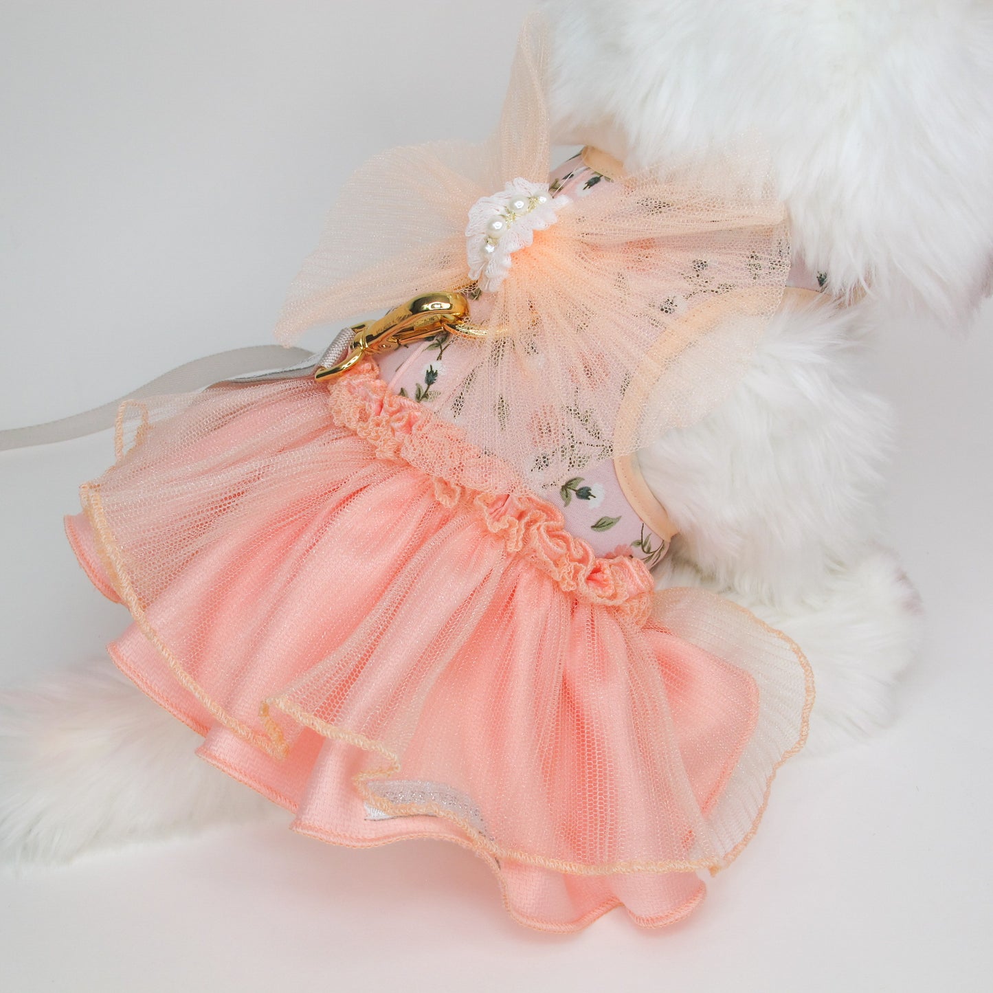 Glitter Pooch Harness ชุดรัดอก สายจูง เสื้อผ้า สุนัข, หมา, แมว, สัตว์เลี้ยง พร้อม สายจูง รุ่น GP0252