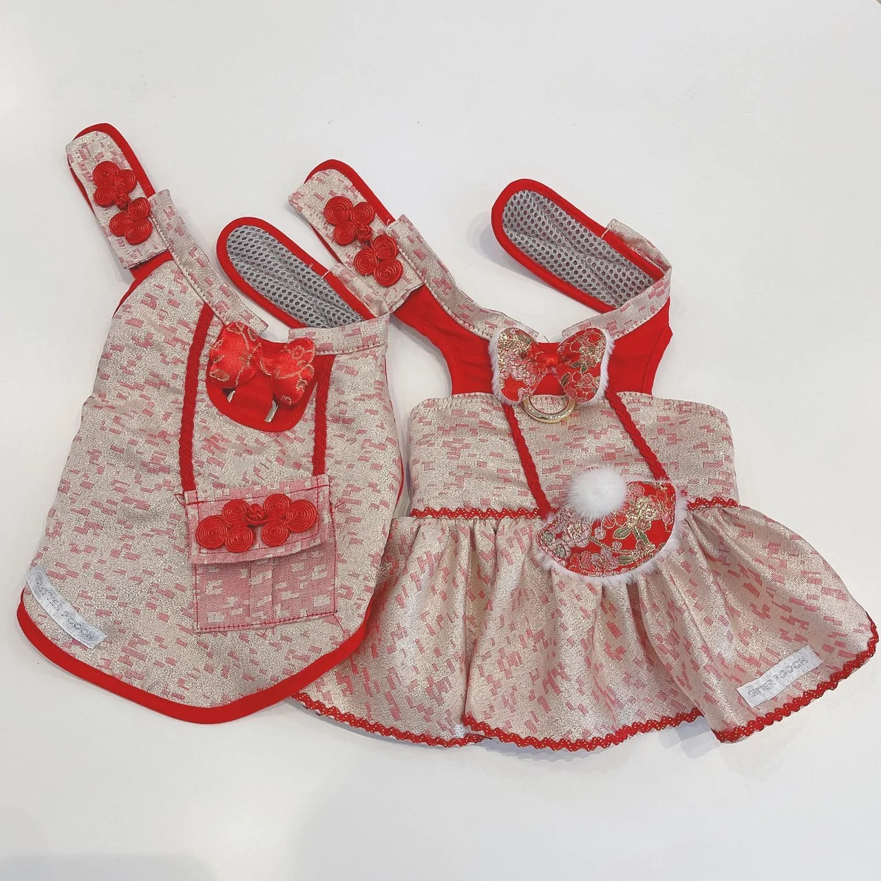Glitter Pooch Harness ชุดรัดอก สายจูง เสื้อผ้า สุนัข, หมา, แมว, สัตว์เลี้ยง พร้อม สายจูง รุ่น New Eastern Girl