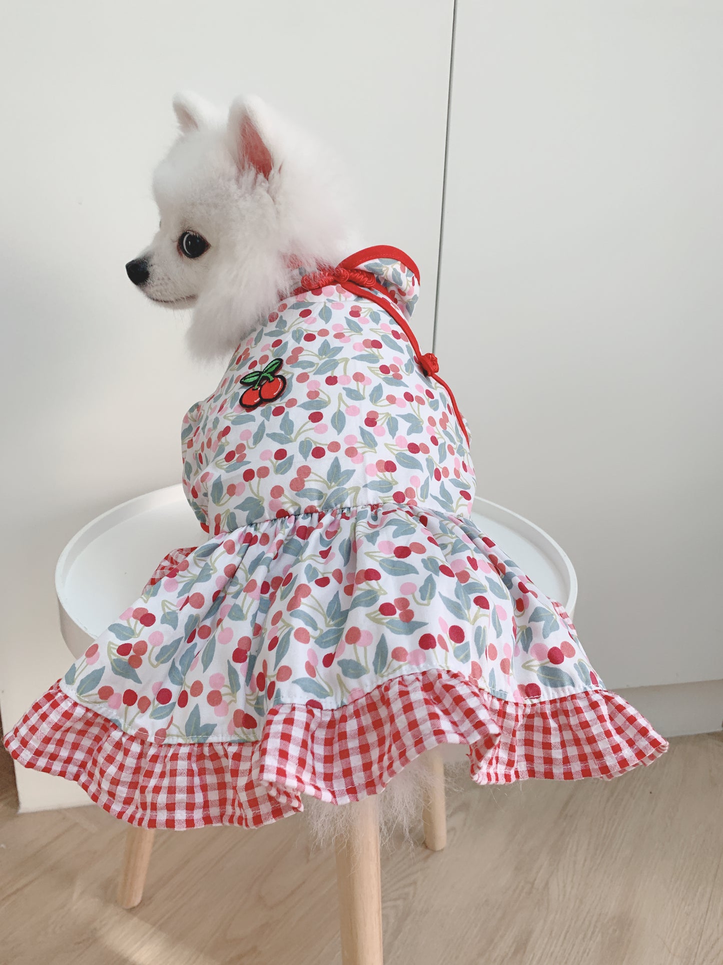 Animal-Go-Round เสื้อผ้าเครื่องแต่งกาย สัตว์เลี้ยง, หมา, แมว, สุนัข รุ่น Chinese Cherry Red Girl