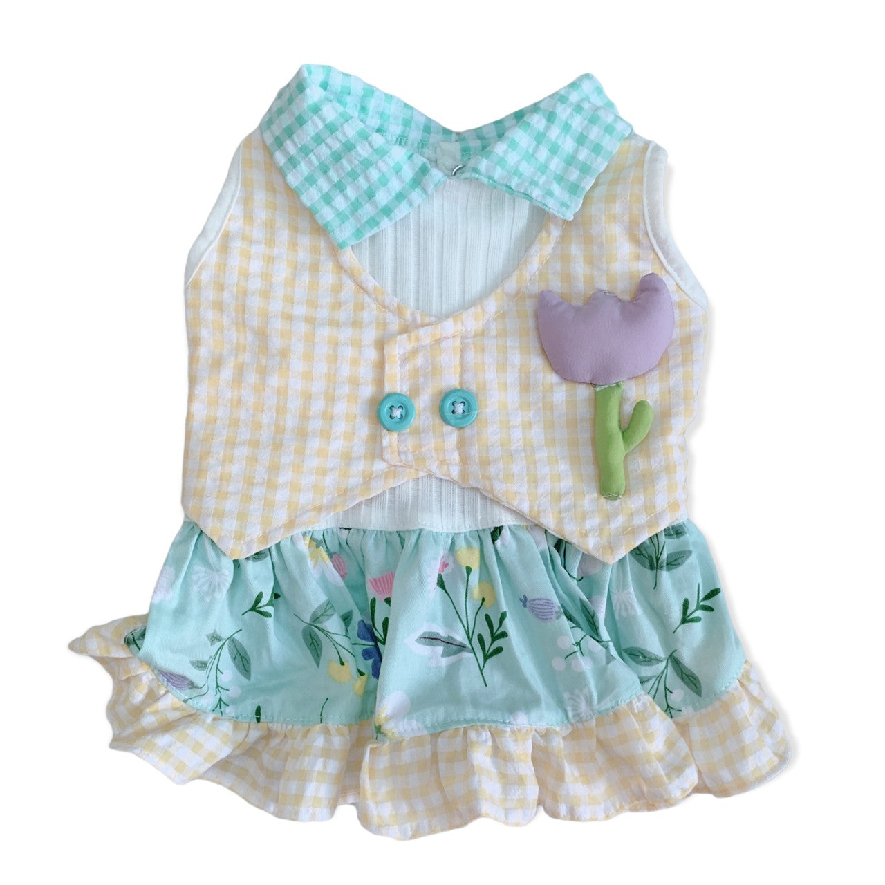 Animal-Go-Round เสื้อผ้าเครื่องแต่งกาย สัตว์เลี้ยง, หมา, แมว, สุนัข รุ่น Tulip Mania Girl