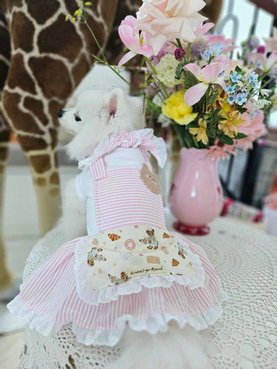 Animal-Go-Round เสื้อผ้าเครื่องแต่งกาย สัตว์เลี้ยง, หมา, แมว, สุนัข รุ่น Baby Pink Butterbear