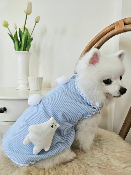Animal-Go-Round เสื้อผ้าเครื่องแต่งกาย สัตว์เลี้ยง, หมา, แมว, สุนัข รุ่น Blue Boy Polar Bear