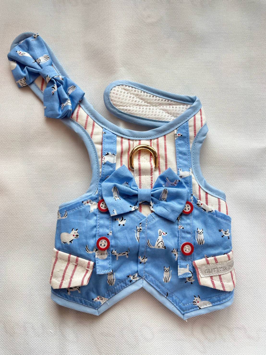 GP0309-Glitter Pooch Harness ชุดรัดอก สายจูง เสื้อผ้า สุนัข, หมา, แมว, สัตว์เลี้ยง พร้อม สายจูง รุ่น _Product_Name_