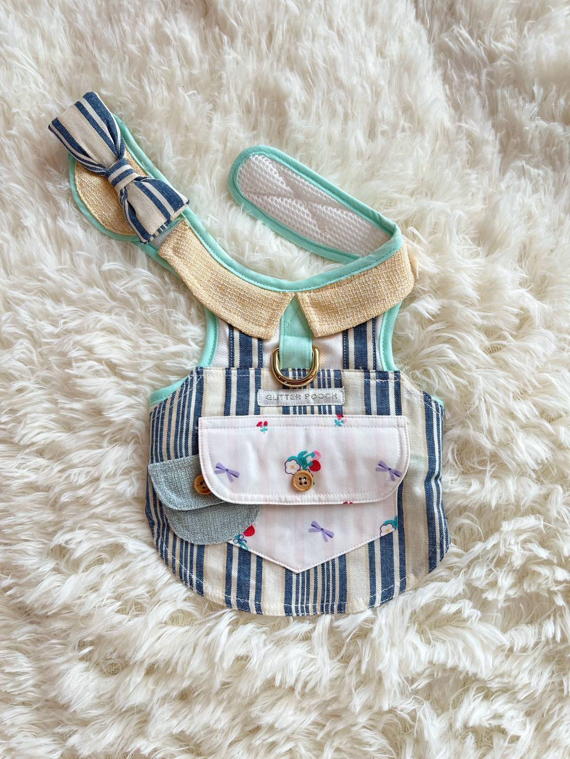 GP0303-Glitter Pooch Harness ชุดรัดอก สายจูง เสื้อผ้า สุนัข, หมา, แมว, สัตว์เลี้ยง พร้อม สายจูง รุ่น _Product_Name_