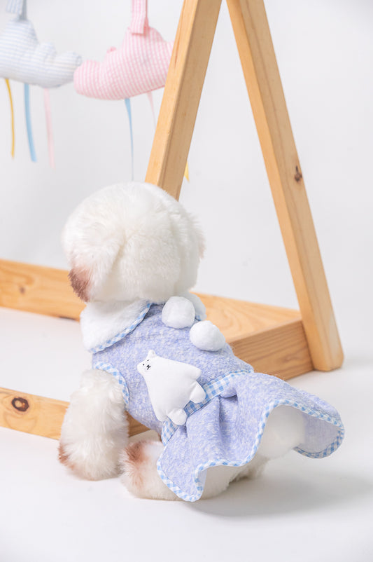 Animal-Go-Round เสื้อผ้าเครื่องแต่งกาย สัตว์เลี้ยง, หมา, แมว, สุนัข รุ่น Periwinkle Snow Girl