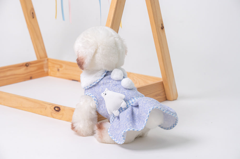 Animal-Go-Round เสื้อผ้าเครื่องแต่งกาย สัตว์เลี้ยง, หมา, แมว, สุนัข รุ่น Periwinkle Snow Girl
