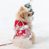 Glitter Pooch Harness ชุดรัดอก สายจูง เสื้อผ้า สุนัข, หมา, แมว, สัตว์เลี้ยง พร้อม สายจูง รุ่น Pom Pom Santa