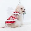 Glitter Pooch Harness ชุดรัดอก สายจูง เสื้อผ้า สุนัข, หมา, แมว, สัตว์เลี้ยง พร้อม สายจูง รุ่น Pom Pom Santy