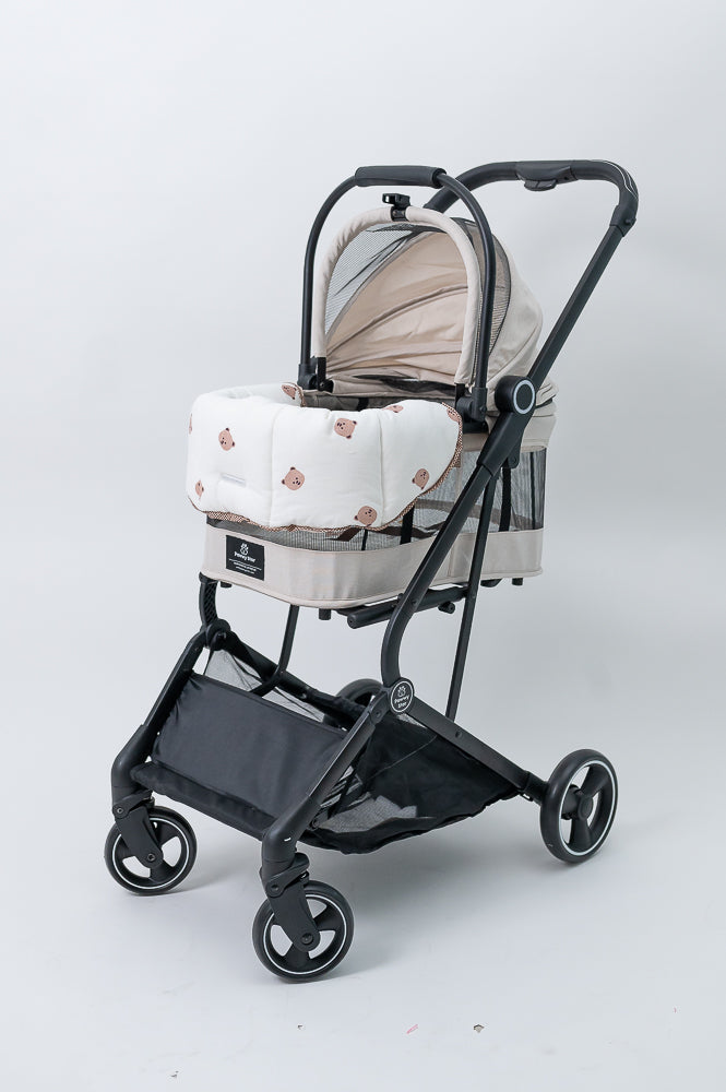Glitter Pooch Trolley Cover ผ้าคลุมรถเข็น สุนัข, หมา, แมว, สัตว์เลี้ยง รุ่น Happy-go-lucky Teddy