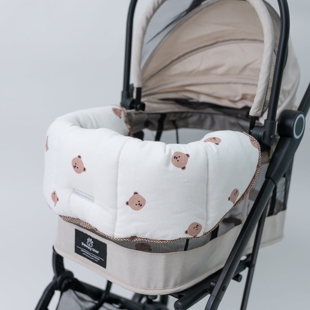 Glitter Pooch Trolley Cover ผ้าคลุมรถเข็น สุนัข, หมา, แมว, สัตว์เลี้ยง รุ่น Happy-go-lucky Teddy