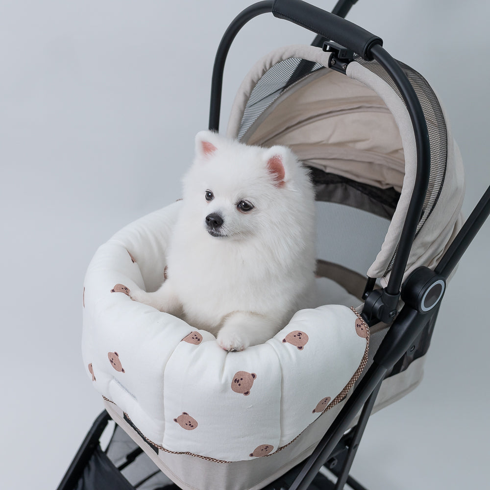 Glitter Pooch Trolley Cover ผ้าคลุมรถเข็น สุนัข, หมา, แมว, สัตว์เลี้ยง รุ่น Happy-go-lucky Teddy