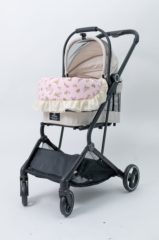 Glitter Pooch Trolley Cover ผ้าคลุมรถเข็น สุนัข, หมา, แมว, สัตว์เลี้ยง รุ่น Happy Hopping Pastel Pink