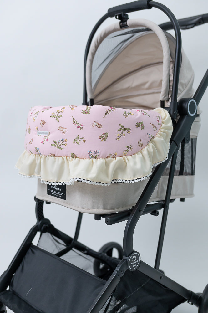 Glitter Pooch Trolley Cover ผ้าคลุมรถเข็น สุนัข, หมา, แมว, สัตว์เลี้ยง รุ่น Happy Hopping Pastel Pink