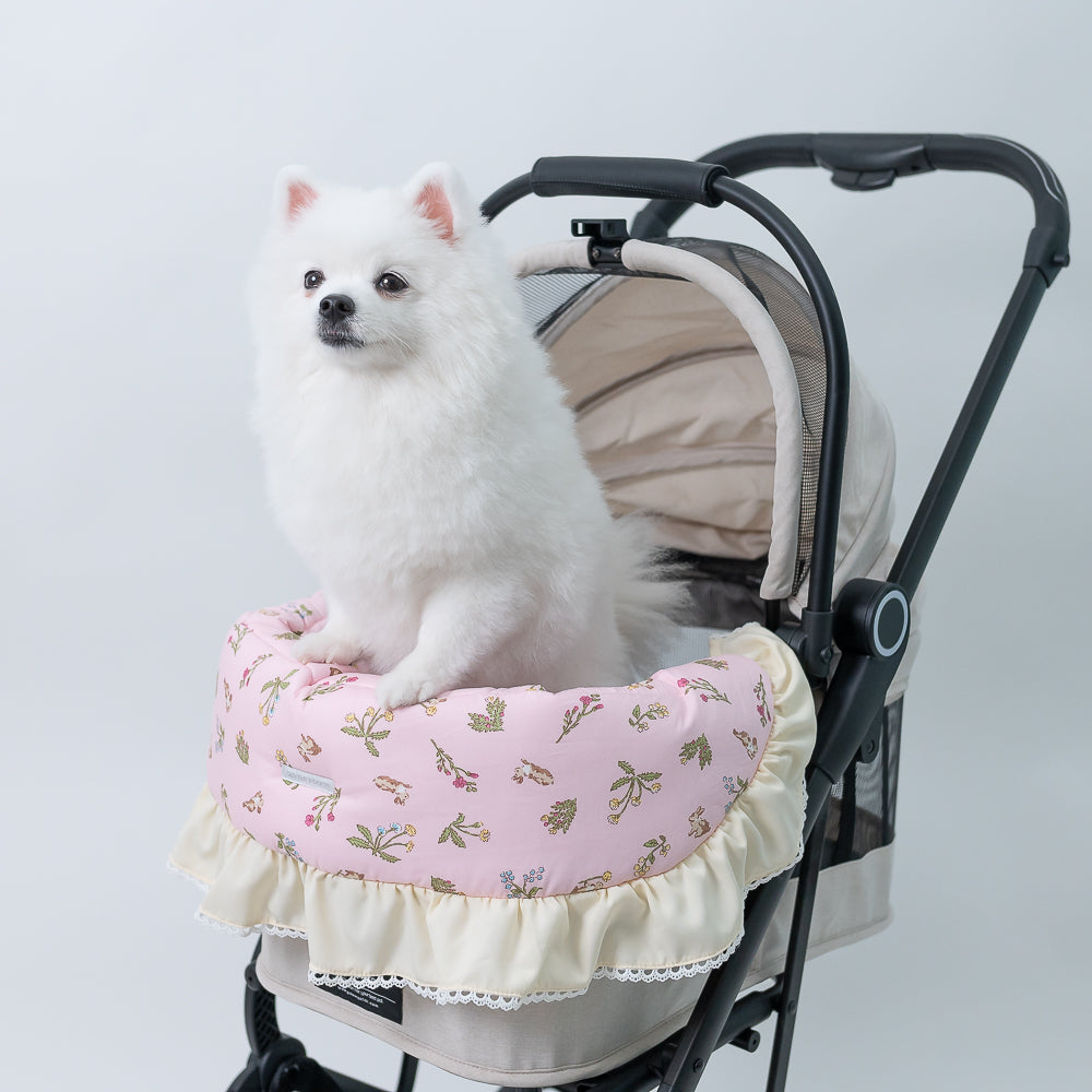Glitter Pooch Trolley Cover ผ้าคลุมรถเข็น สุนัข, หมา, แมว, สัตว์เลี้ยง รุ่น Happy Hopping Pastel Pink