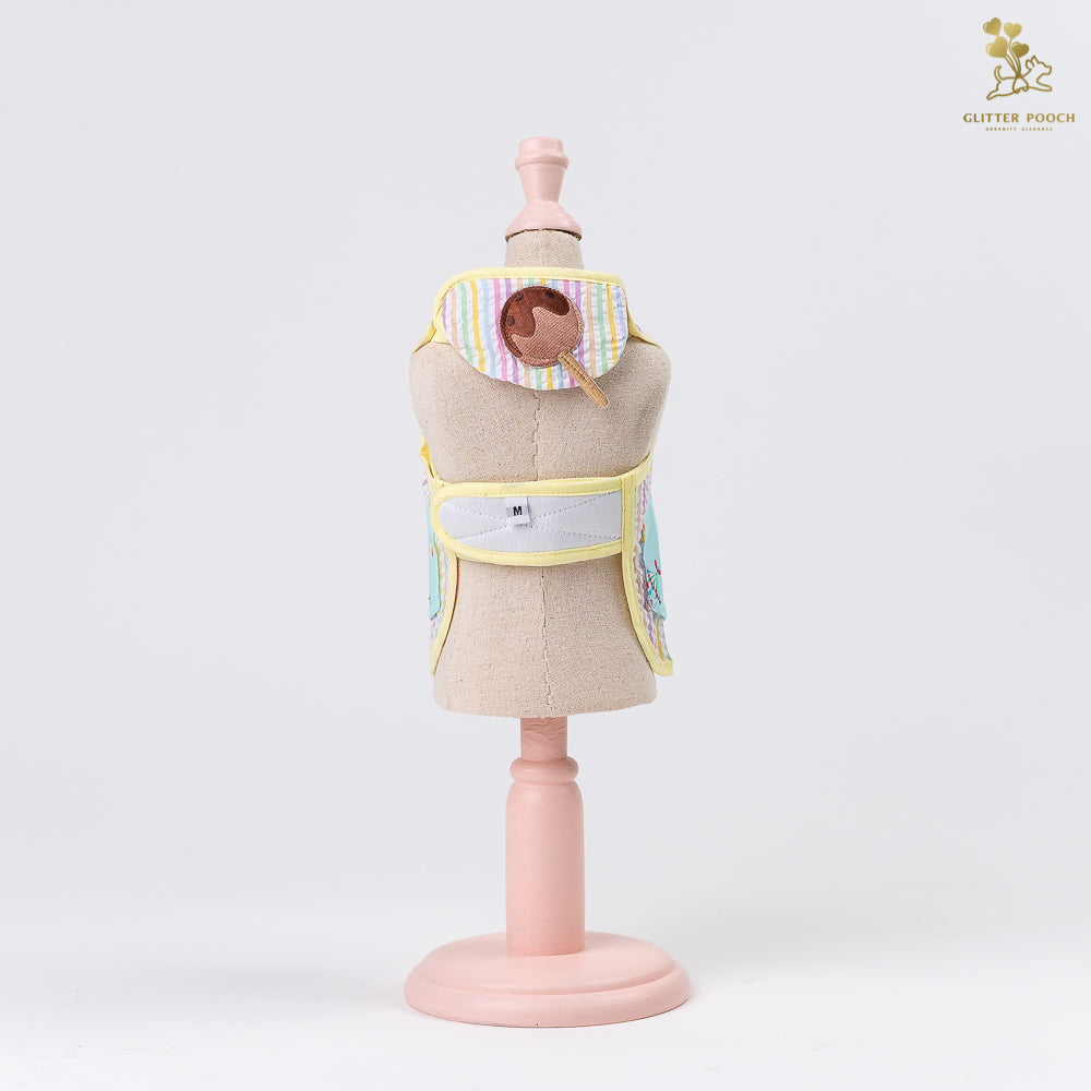Glitter Pooch Harness ชุดรัดอก สายจูง เสื้อผ้า สุนัข, หมา, แมว, สัตว์เลี้ยง พร้อม สายจูง รุ่น Lolly Fairyland in Mint Candy