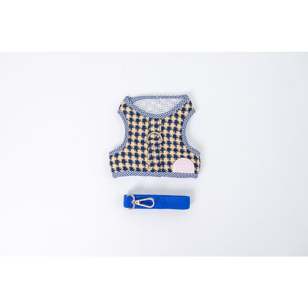 Waggles Blue Beam เสื้อผ้า ชุดรัดอก สายจูง สุนัข, หมา, แมว, สัตว์เลี้ยง ขนาดเล็ก - ขนาดกลาง พร้อม สายจูง