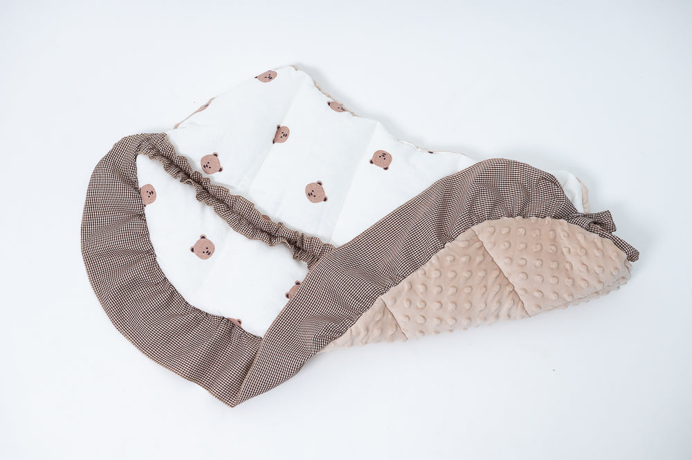 Glitter Pooch Trolley Cover ผ้าคลุมรถเข็น สุนัข, หมา, แมว, สัตว์เลี้ยง รุ่น Happy-go-lucky Teddy Frilly