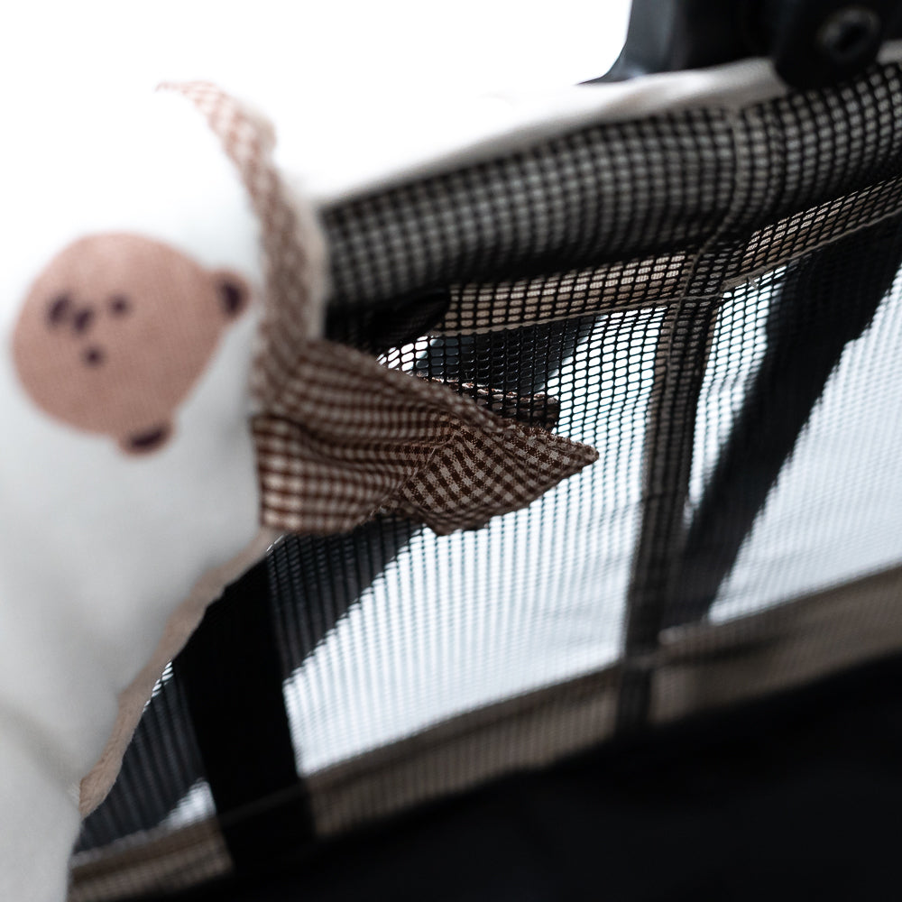 Glitter Pooch Trolley Cover ผ้าคลุมรถเข็น สุนัข, หมา, แมว, สัตว์เลี้ยง รุ่น Happy-go-lucky Teddy Frilly