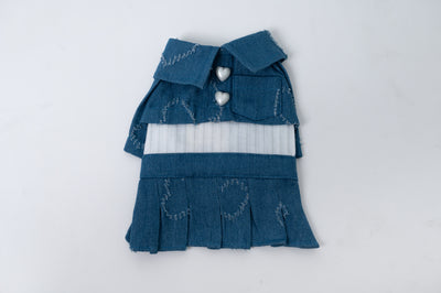 Animal-Go-Round เสื้อผ้าเครื่องแต่งกาย สัตว์เลี้ยง, หมา, แมว, สุนัข รุ่น Cherie de Jeans Dress