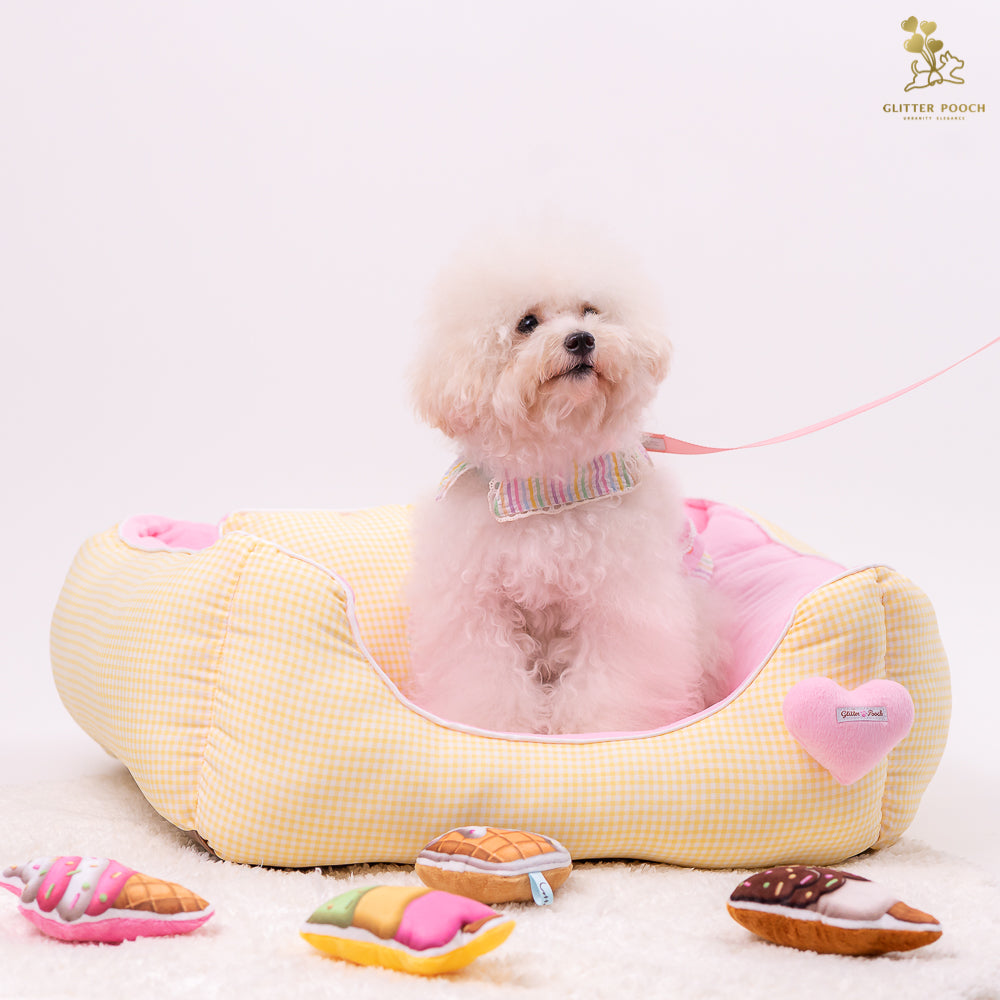 Glitter Pooch Harness ชุดรัดอก สายจูง เสื้อผ้า สุนัข, หมา, แมว, สัตว์เลี้ยง พร้อม สายจูง รุ่น Lolly Fairyland in Flamingo Pink