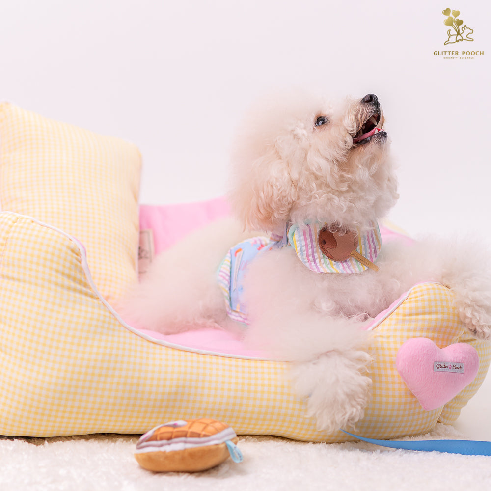 Glitter Pooch Harness ชุดรัดอก สายจูง เสื้อผ้า สุนัข, หมา, แมว, สัตว์เลี้ยง พร้อม สายจูง รุ่น Lolly Fairyland in Blue Sky