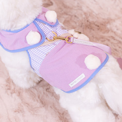 Glitter Pooch Harness ชุดรัดอก สายจูง เสื้อผ้า สุนัข, หมา, แมว, สัตว์เลี้ยง พร้อม สายจูง รุ่น Huggie Ice Cubs Boy - Wisteria