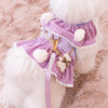 Glitter Pooch Harness ชุดรัดอก สายจูง เสื้อผ้า สุนัข, หมา, แมว, สัตว์เลี้ยง พร้อม สายจูง รุ่น Huggie Ice Cubs Gal - Wisteria