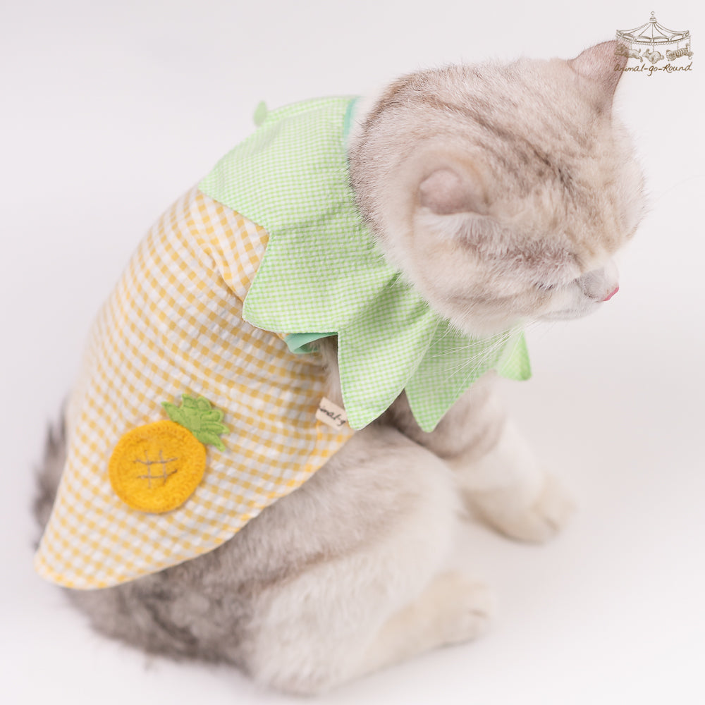 Animal-Go-Round เสื้อผ้าเครื่องแต่งกาย สัตว์เลี้ยง, หมา, แมว, สุนัข รุ่น Merry Pineapple