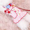 Glitter Pooch Harness ชุดรัดอก สายจูง เสื้อผ้า สุนัข, หมา, แมว, สัตว์เลี้ยง พร้อม สายจูง รุ่น Cherryrose'