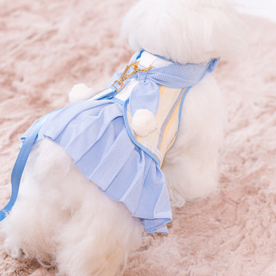 Glitter Pooch Harness ชุดรัดอก สายจูง เสื้อผ้า สุนัข, หมา, แมว, สัตว์เลี้ยง พร้อม สายจูง รุ่น Abigale Bobble