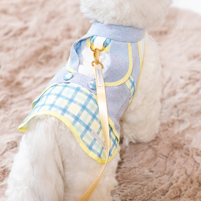 Glitter Pooch Harness ชุดรัดอก สายจูง เสื้อผ้า สุนัข, หมา, แมว, สัตว์เลี้ยง พร้อม สายจูง รุ่น Periwinkle Je t_aime