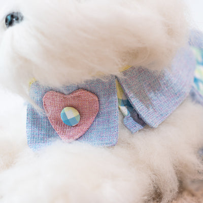 Glitter Pooch Harness ชุดรัดอก สายจูง เสื้อผ้า สุนัข, หมา, แมว, สัตว์เลี้ยง พร้อม สายจูง รุ่น Periwinkle J_adore