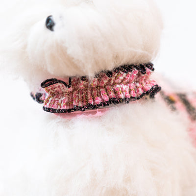 Glitter Pooch Harness ชุดรัดอก สายจูง เสื้อผ้า สุนัข, หมา, แมว, สัตว์เลี้ยง พร้อม สายจูง รุ่น New Emily in Paris - Blackpink