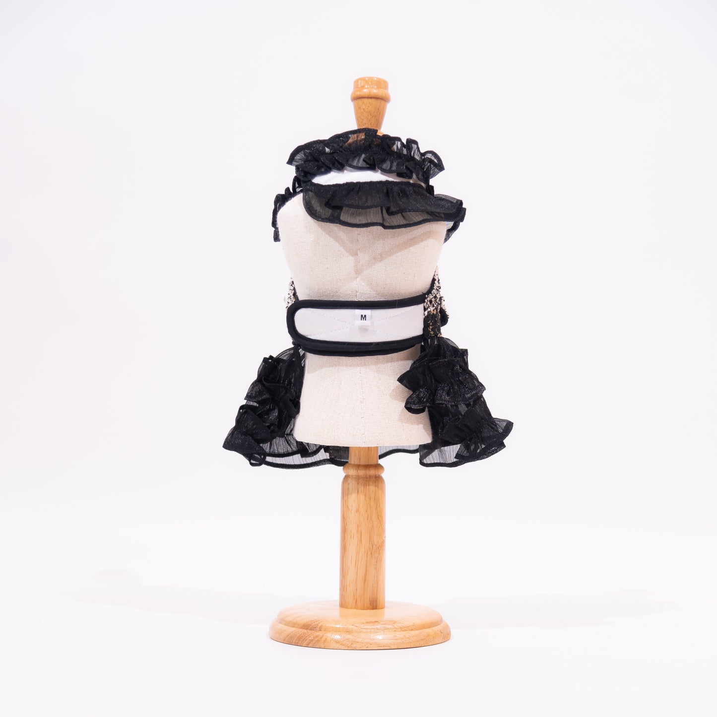 Glitter Pooch Harness ชุดรัดอก สายจูง เสื้อผ้า สุนัข, หมา, แมว, สัตว์เลี้ยง พร้อม สายจูง รุ่น New Sassy Emily Black