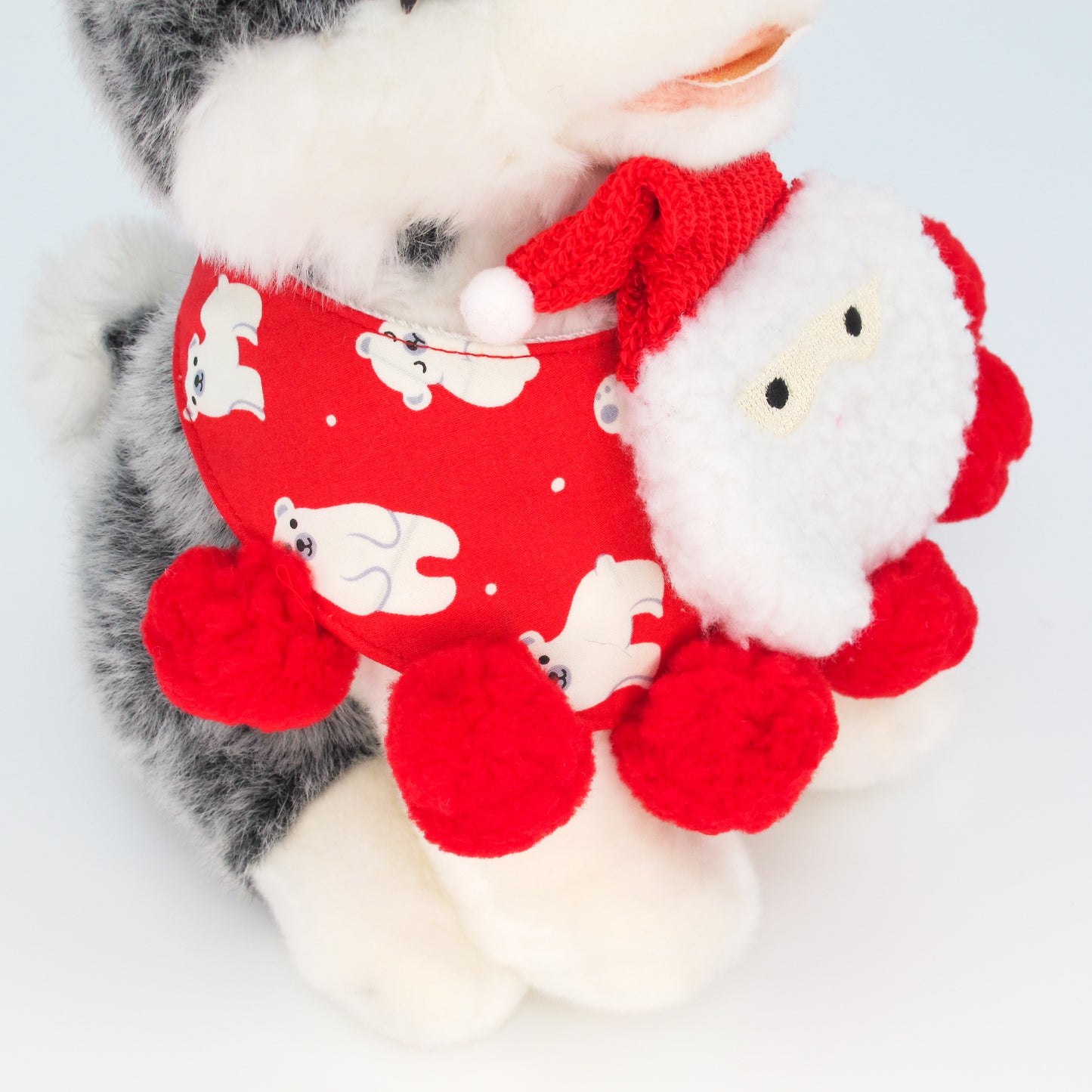 Cotton Tail ปลอกคอและผ้าคลุมไหล่ สัตว์เลี้ยง, หมา, แมว, สุนัข รุ่น PomPom X'mas