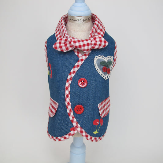 Animal-Go-Round เสื้อผ้าเครื่องแต่งกาย สัตว์เลี้ยง, หมา, แมว, สุนัข รุ่น Vintage Cherry Love-Boy