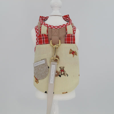 Glitter Pooch Harness ชุดรัดอก สายจูง เสื้อผ้า สุนัข, หมา, แมว, สัตว์เลี้ยง พร้อม สายจูง รุ่น Tiny Teddy Boy