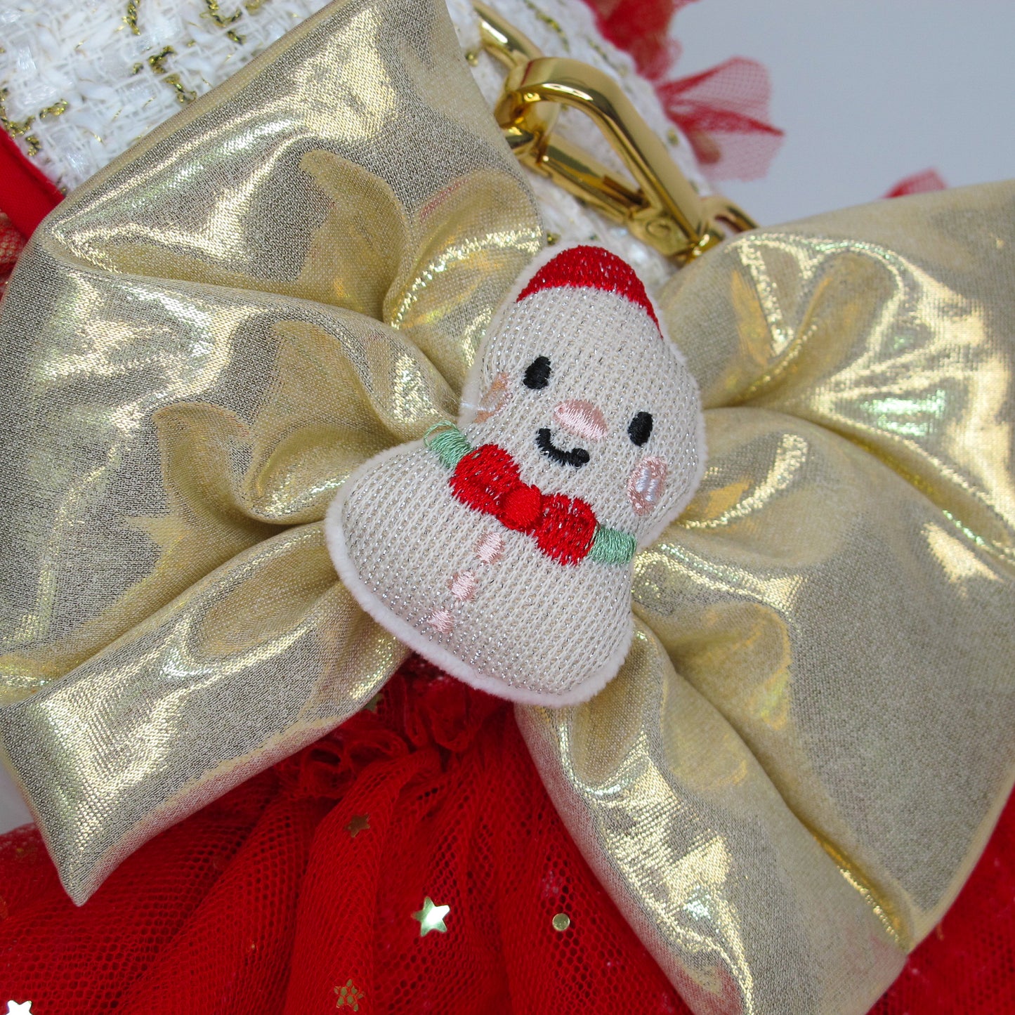 Glitter Pooch Harness ชุดรัดอก สายจูง เสื้อผ้า สุนัข, หมา, แมว, สัตว์เลี้ยง พร้อม สายจูง รุ่น Santy Letty Queen