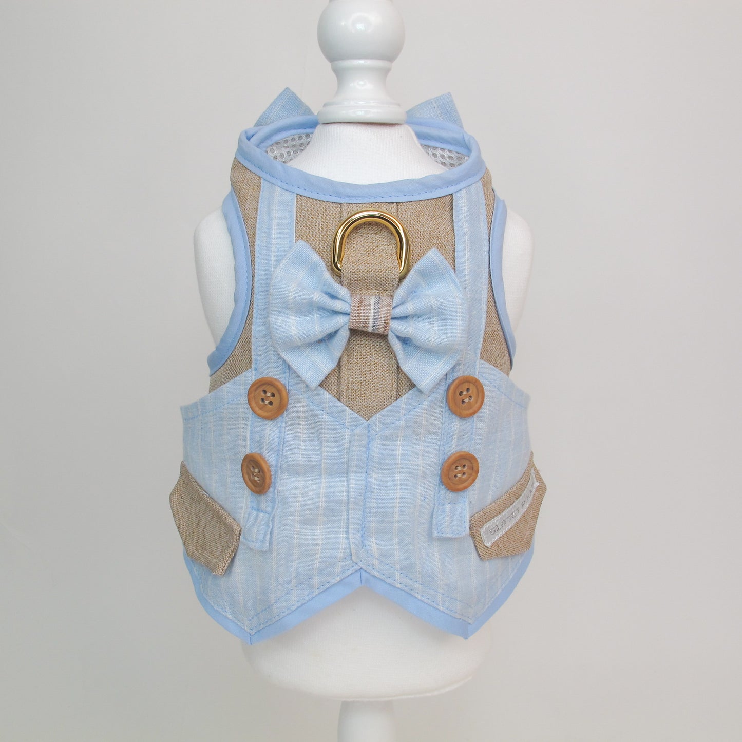 Glitter Pooch Harness ชุดรัดอก สายจูง เสื้อผ้า สุนัข, หมา, แมว, สัตว์เลี้ยง พร้อม สายจูง รุ่น Oxford Fog