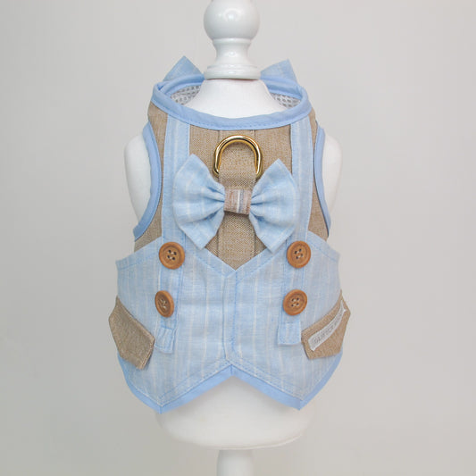 Glitter Pooch Harness ชุดรัดอก สายจูง เสื้อผ้า สุนัข, หมา, แมว, สัตว์เลี้ยง พร้อม สายจูง รุ่น Oxford Fog